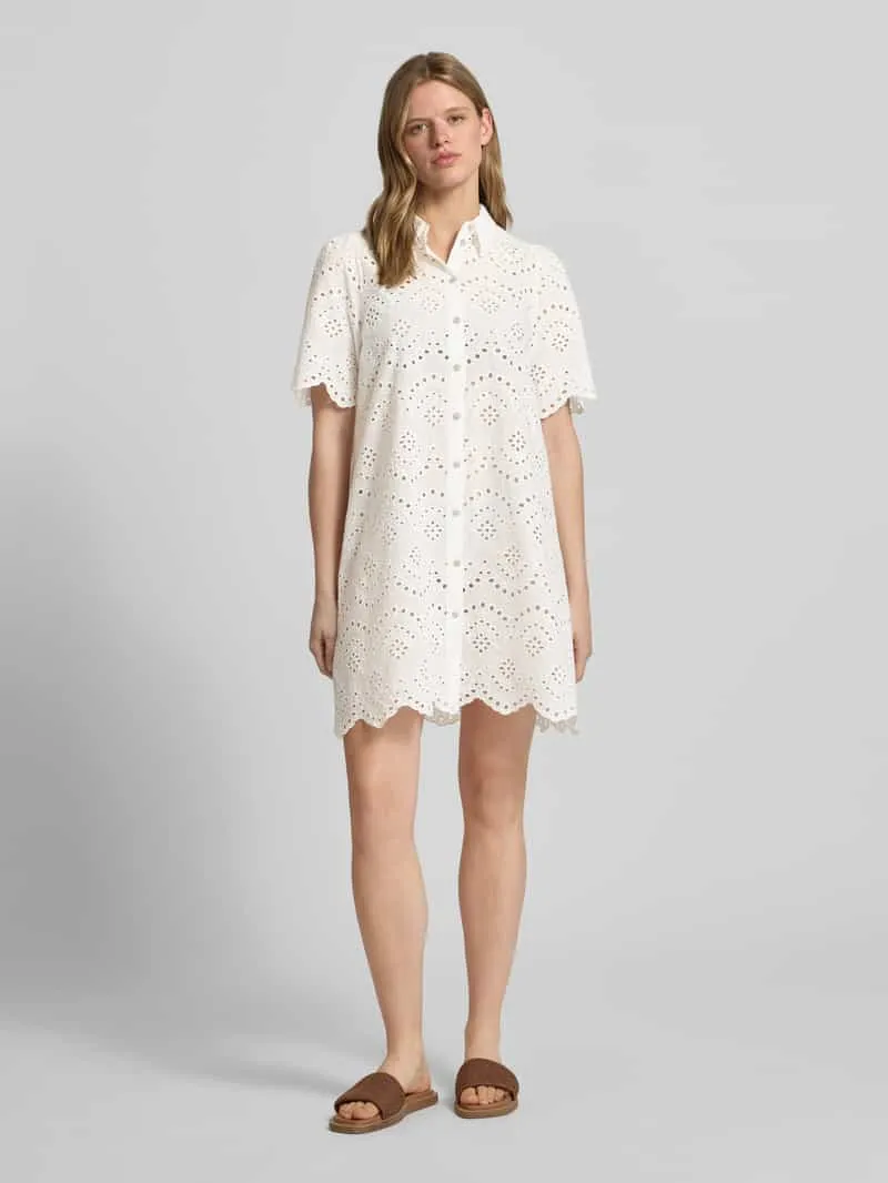 Only Uitlopende vrijetijdsjurk van puur katoen model 'VALAIS' Offwhite