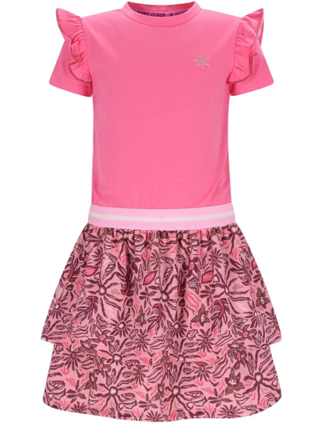 B.Nosy Y602-5814 meisjes jurk roze Pink Lemonade