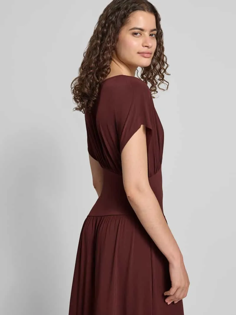 Gina Tricot maxi-jurk met V-hals chocoladebruin, foto 2