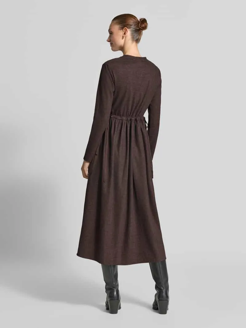 Max Mara fit and flare vrijetijdsjurk van viscosemix model 'VETTURA' middenbruin, foto 3