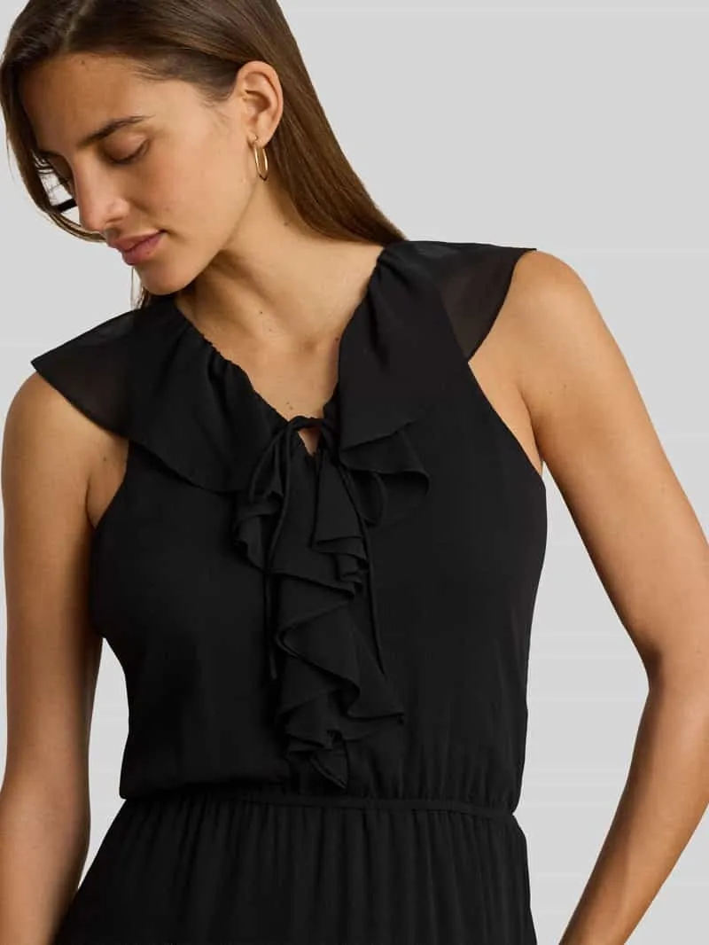 Lauren Ralph Lauren Losvallende vrijetijdsjurk met volants zwart, foto 2