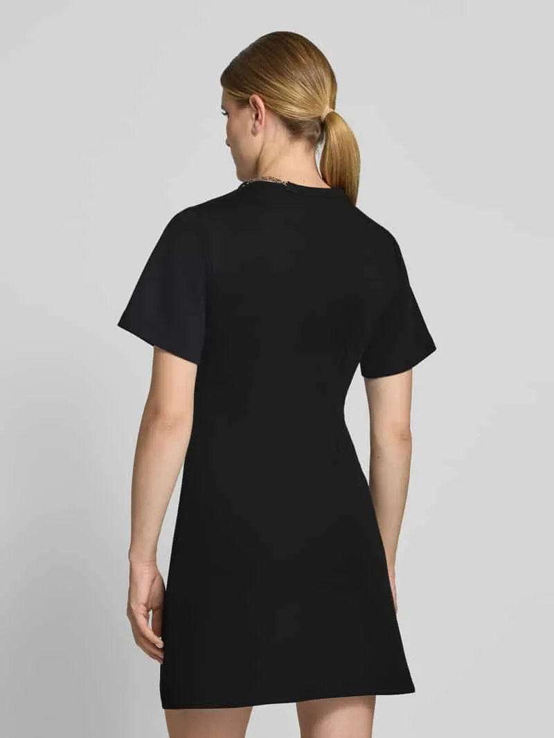 Hugo Slim fit vrijetijdsjurk van katoenmix model 'Neriet' zwart, foto 3