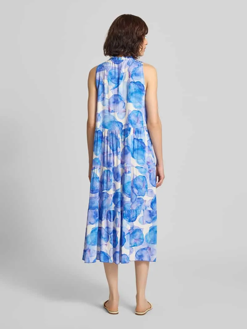 ZABAIONE midi-jurk van viscose model 'Vi44vii' bleu, foto 3