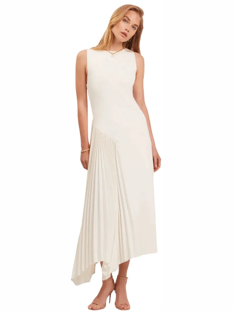 Ted Baker Mouwloze Gebreide Jurk In Ivoorkleur Van Ted Baker Azzina Met Plooien Crème