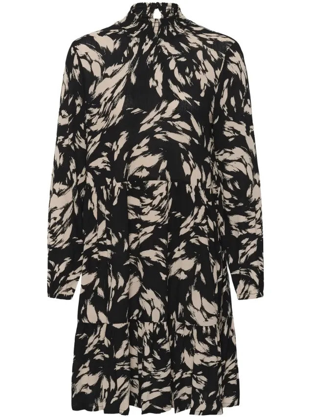 Damesjurk KAFFE Riani Amber black gray graphic