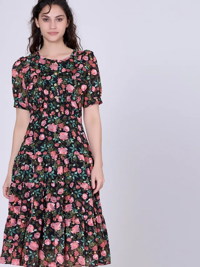 Smart & Joy Bloemprint theejurk Zwart