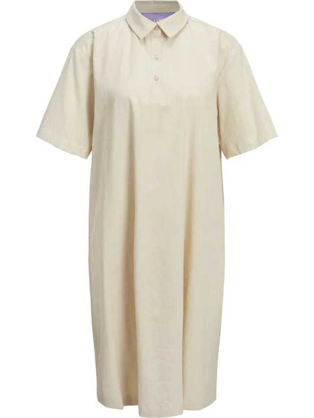 JJXX JXKIA SS WAVE DRESS Dames Jurk Oatmeal