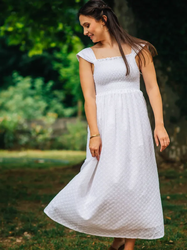 Céleste Lange Jurk Céleste MANON Wit