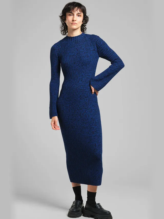 Dedicated dames vegan Jurk Vamlingbo Blauw Donkerblauw