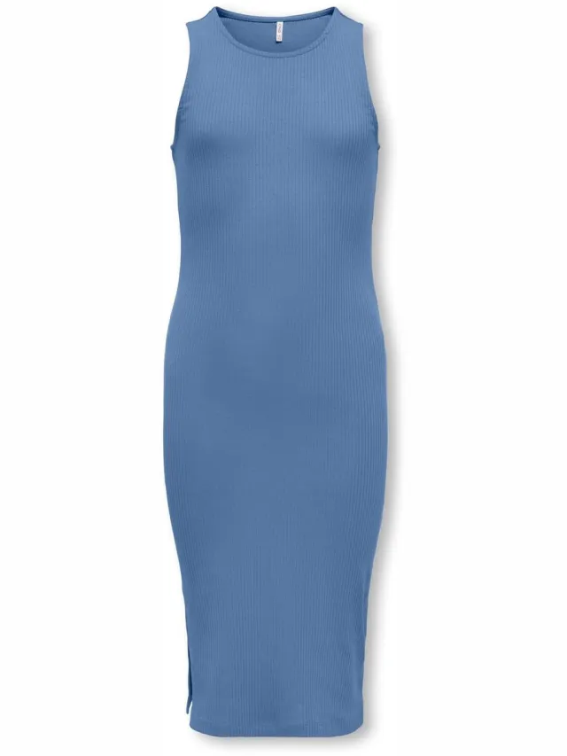 Only KIDS - KOGBELFAST LIFE S/L MIDI DRESS NOOS JRS Meisjes Jurk - Azure Blue