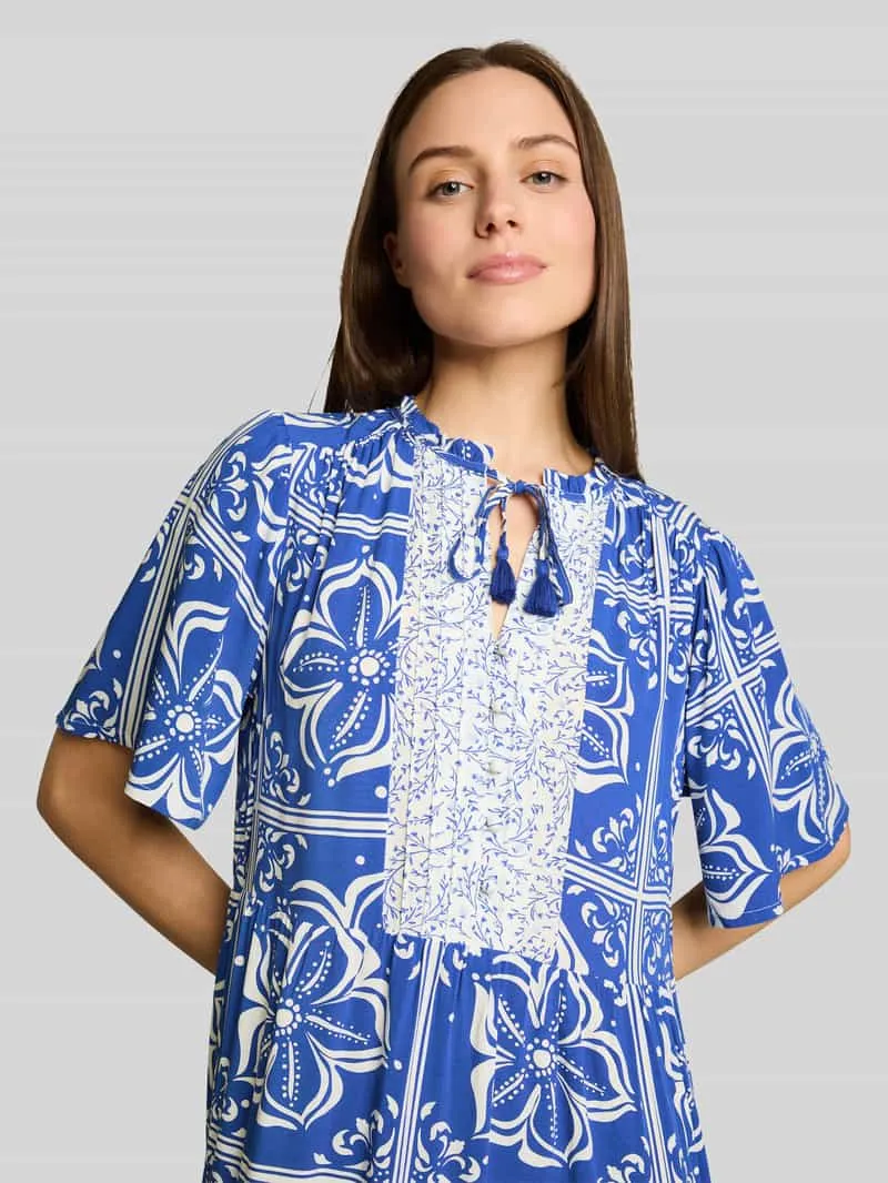 Tom Tailor Loose fit tuniekenjurk van viscose koningsblauw, foto 3