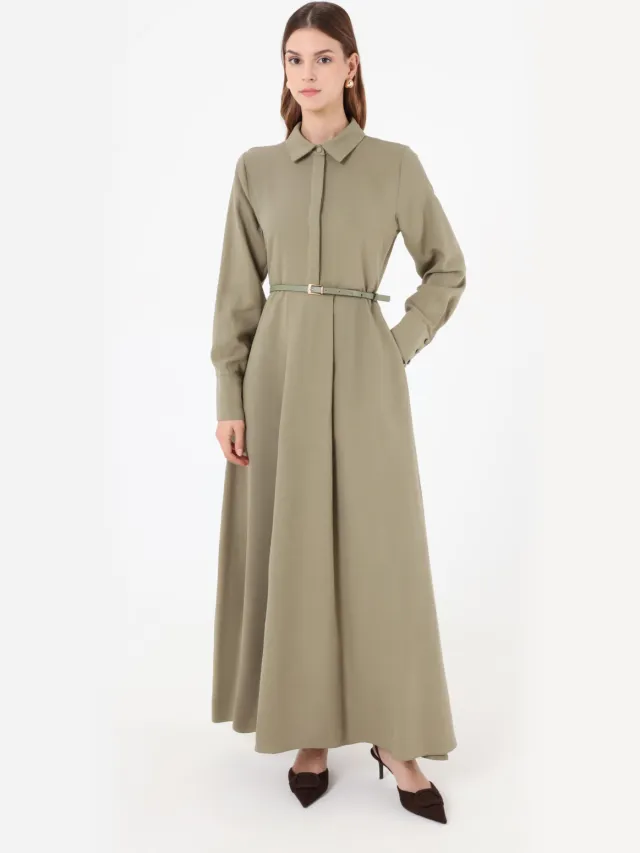 Refka Modest Dress Refka Kaki