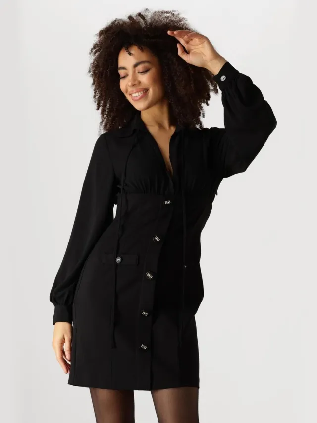 Liu Jo 3.0 Abito Punto Milano Dames - Jurk - Zwart