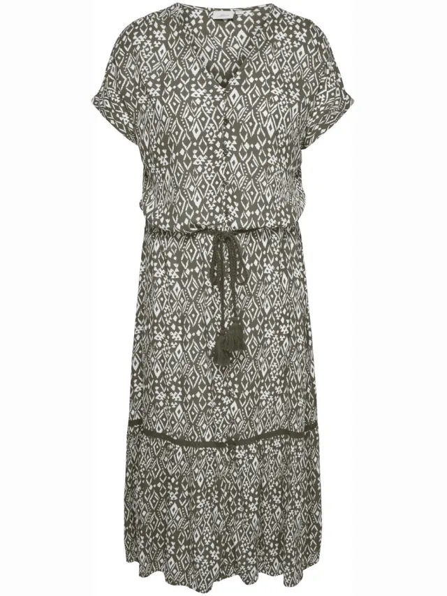 Only Carmakoma CARVIWI LIFE S/S MAXI DRESS AOP - Meisjes - Maxi jurken Smokey Olive