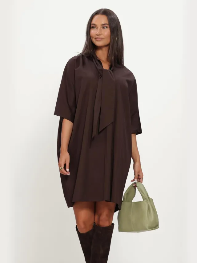 Y.A.S. YAS Dames Jurken Yaskaren 3/4 Dress - Bruin