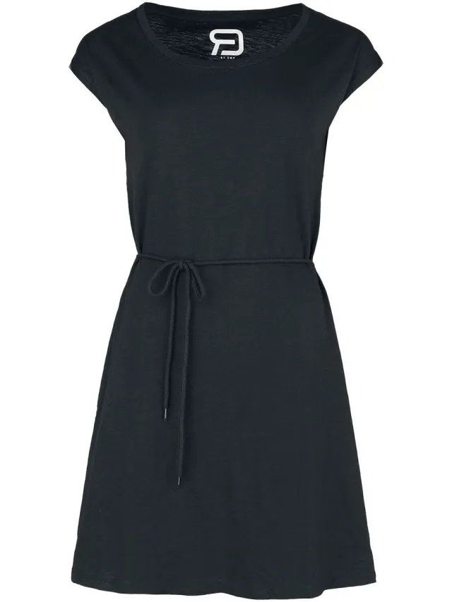 R.E.D. ROCK-ENGINEERED DESIGN Zwarte jurk met tailleband - Dames