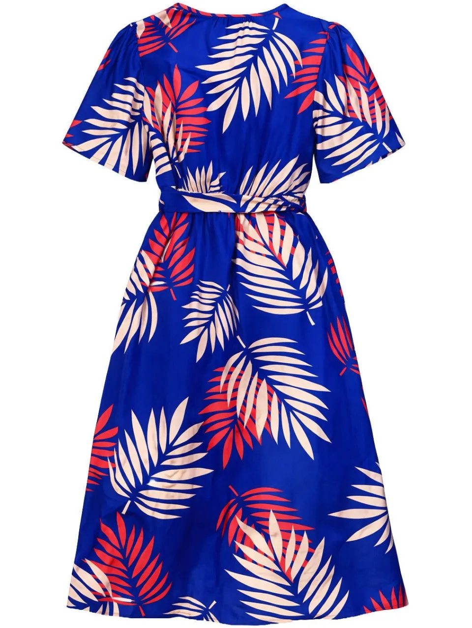Smashed Lemon rayon midi jurk - blauw, foto 3