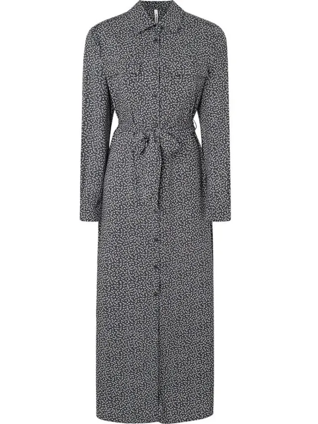 Pepe Jeans Jeyden Lang Mouw Jurk Grijs XS Vrouw Multi