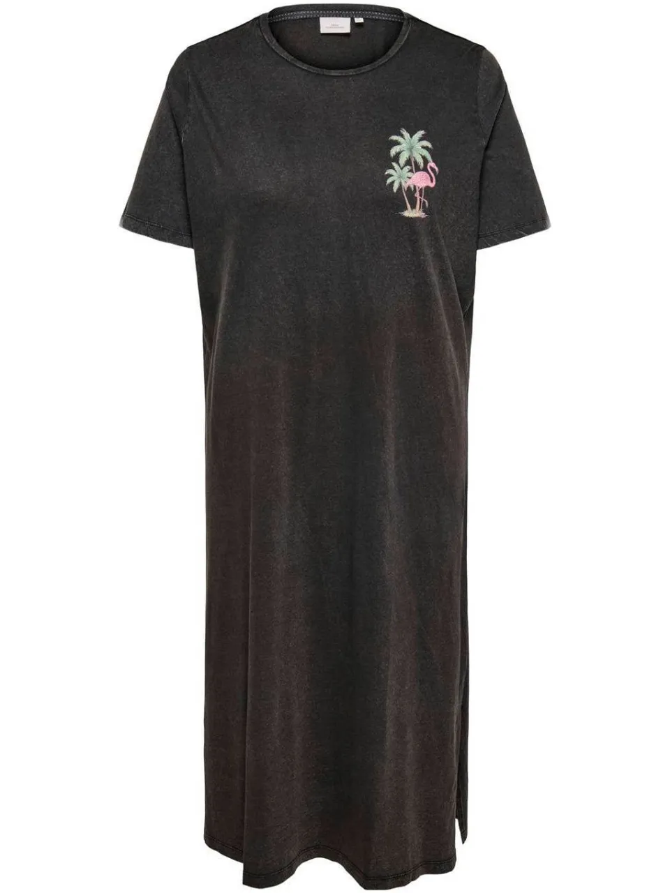 Only Carmakoma T-shirtjurk met backprint zwart, foto 2