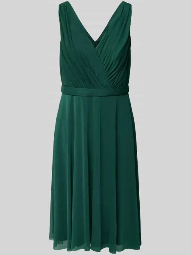 TROYDEN COLLECTION Cocktailjurk met V-hals smaragdgroen, foto 2