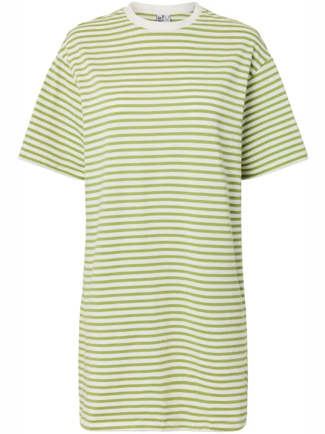 Pieces midi-jurk PCSADIE Bright White2