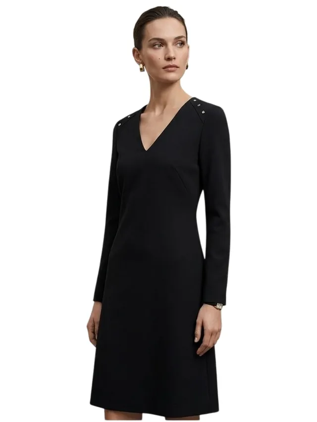 Boss Dariva midi-jurk voor dames (Zwart)