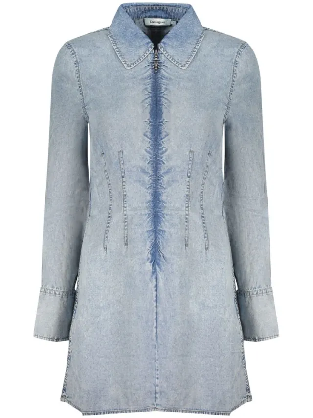 Desigual Azzurro Lyocell Damesjurk Blauw