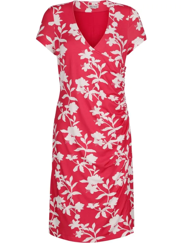 Alba Moda Jersey jurk pink, offwhite