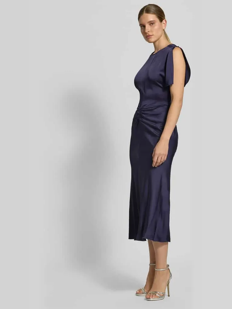 Victoria Beckham Midi-jurk met viscose donkerblauw, foto 3