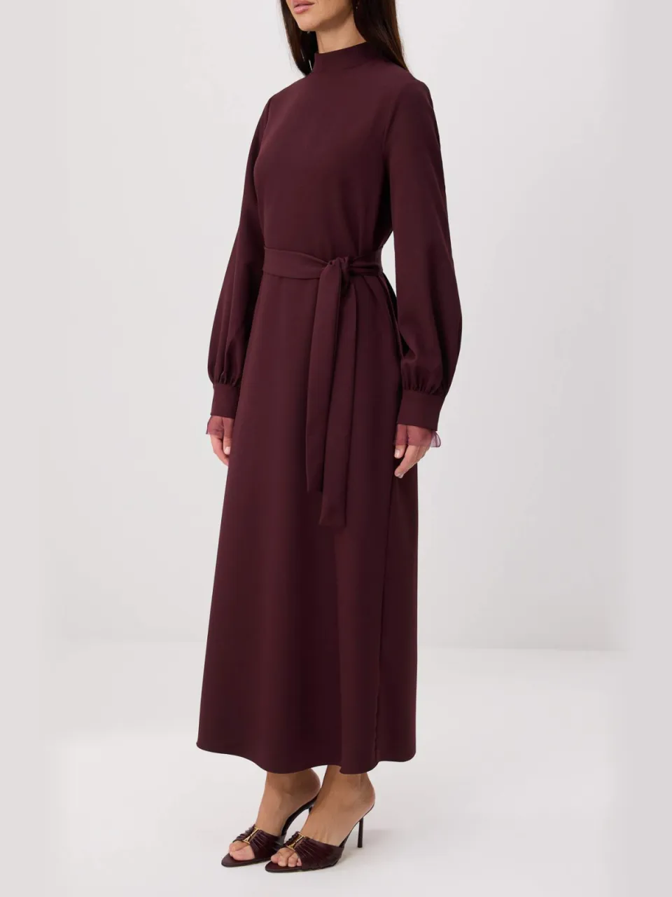 Trendyol Modest Dames Paars Effen Maxi Lang Casual A-lijn Modest Jurken, foto 2