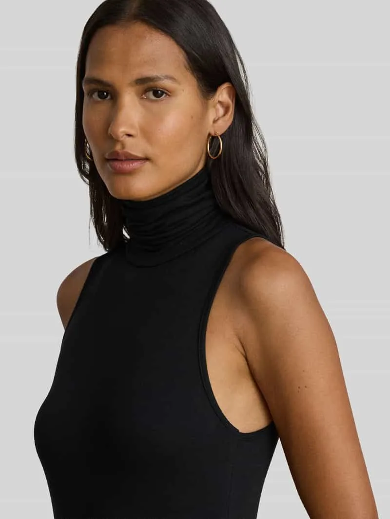 Lauren Ralph Lauren Nauwsluitende avondjurk met hoge kraag zwart, foto 2