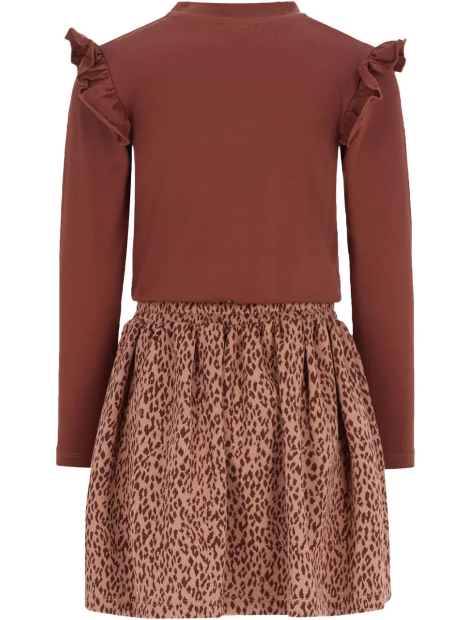 B.Nosy midi jurk met panterprint bruin, foto 3