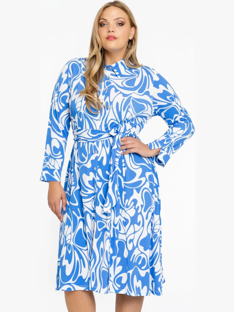 Yoek Blouse-jurk | Lichtblauw, foto 2