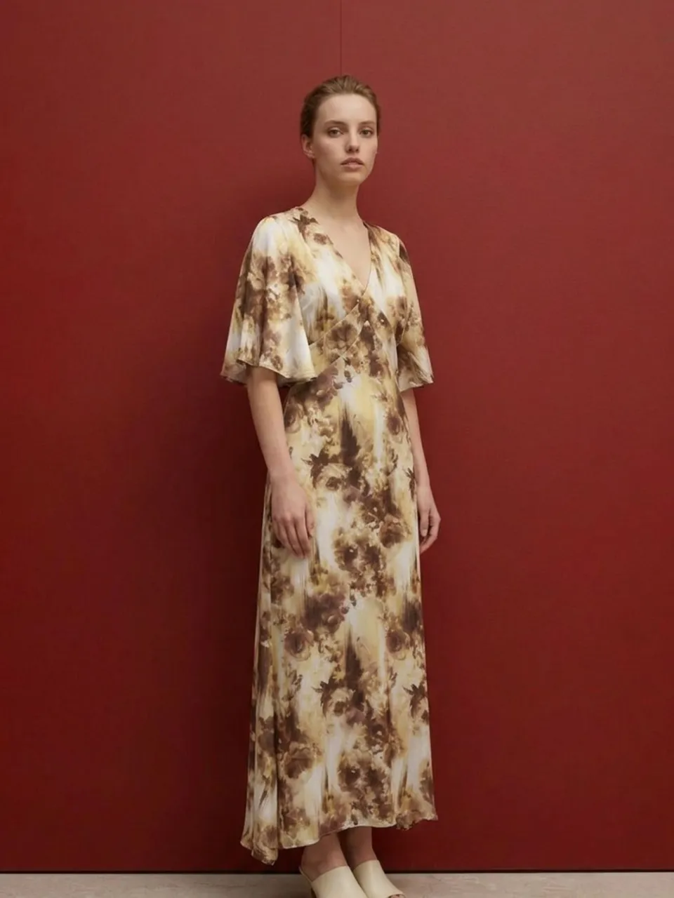 MyFashion Abstracte Print Midi Jurk Veelkleurig