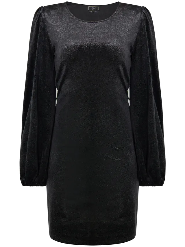 Faina Mini-jurk met lange mouwen Dames zwart, foto 2