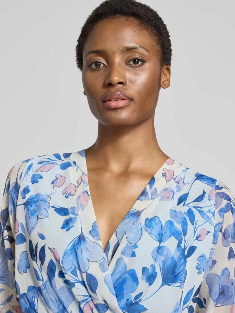 ZABAIONE Midi-jurk in all-over look met Strikceintuur oceaanblauw, foto 5