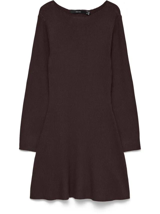 Vero Moda Gebreide jurk VMGOLD Korte jurk Chocolate Torte 1