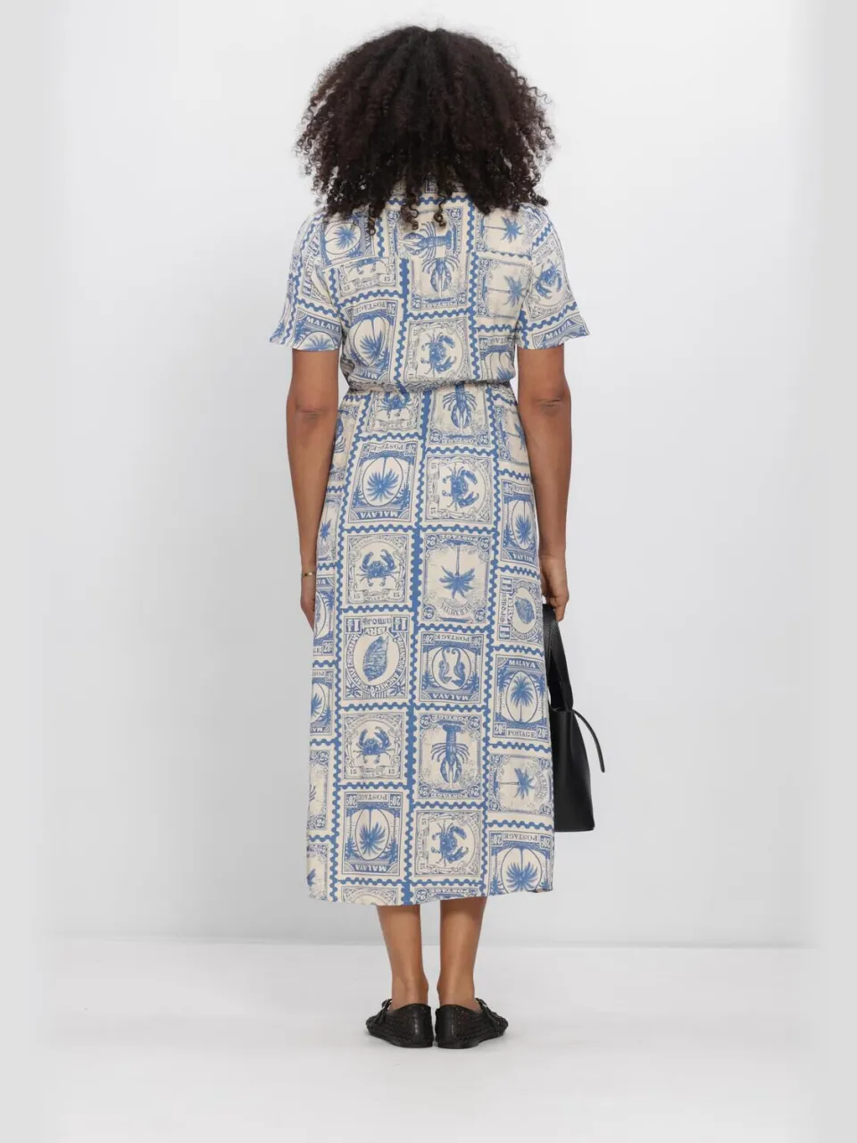 Object Dames Jurken Objvima S/s Midi Dress - Ecru, foto 3