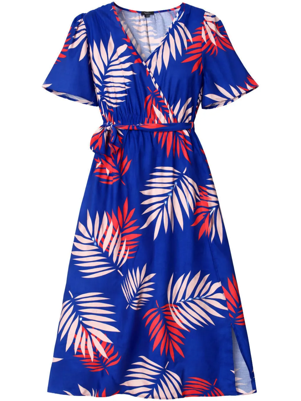 Smashed Lemon rayon midi jurk - blauw, foto 6