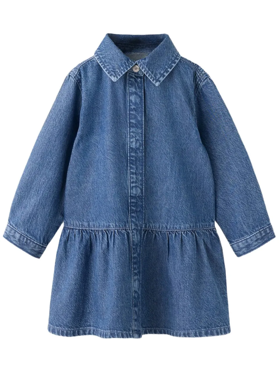 Mango Kids korte A-lijn spijkerjurk - changeant blauw, foto 2