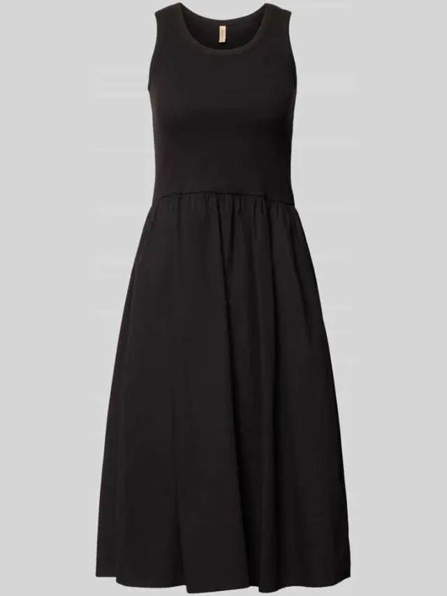 Soyaconcept Knielange jurk in 2-in-1-look zwart, foto 2