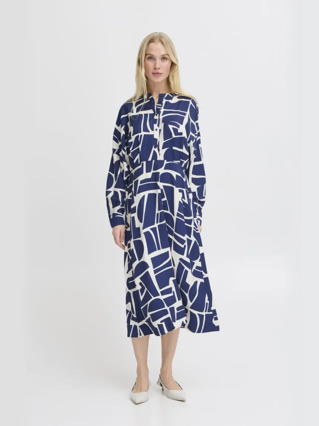 b.Young BYIHAMMA DRESS 2 - Dames - Midi jurken Multicolor