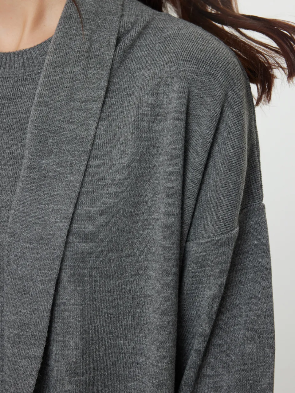 Trendyol TRENDYOLMİLLA Dames Grijs Effen Extra Kort / Super Mini Lang Casual Recht Jurken, foto 2