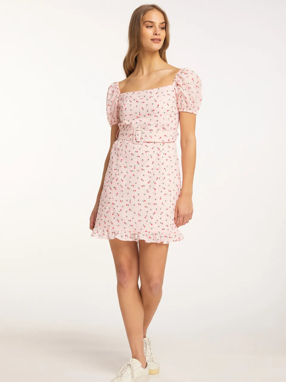Mymo Mini-jurk met korte mouwen Dames roze Rosé