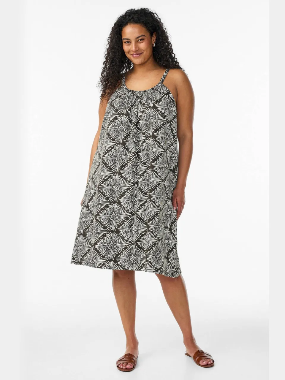 Zizzi zomerjurk Plus Size met print - zwart, foto 5