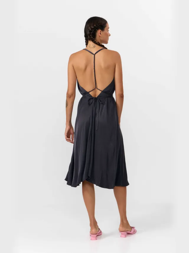 SUITE13LAB dames vegan Jurk Mp Short Donkergrijs