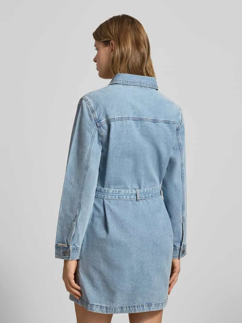 Calvin Klein Mini-jurk in Denimlook met platte kraag, foto 3