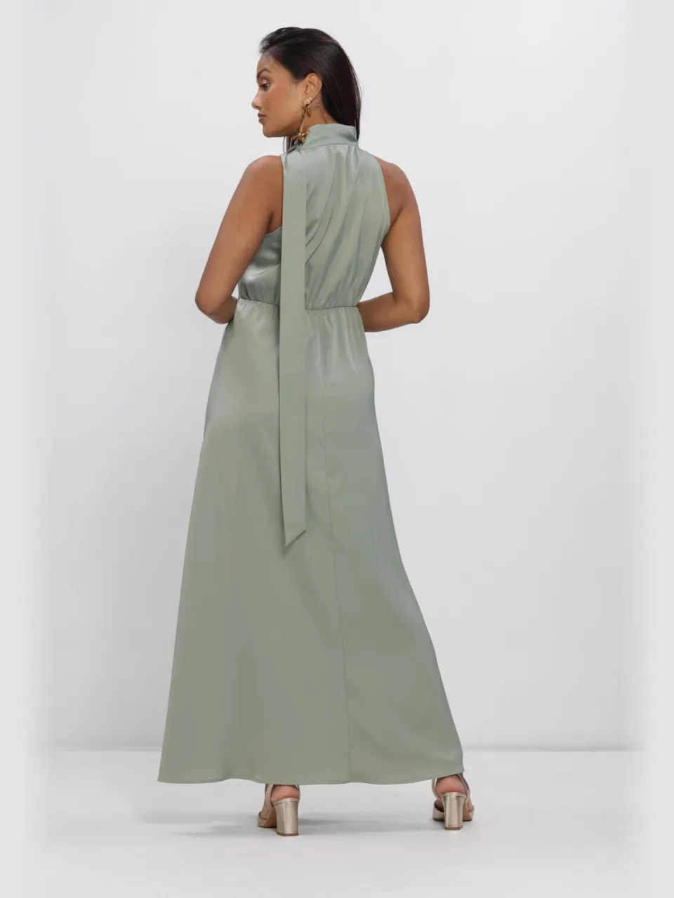 Yas Thea maxi-jurk groen, foto 5