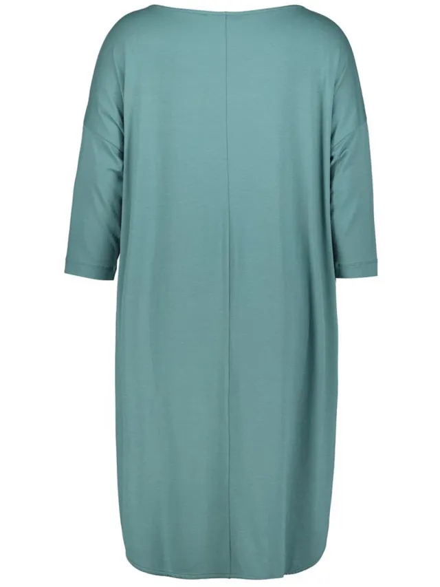 Didi Dames Loose dress 3/4 sleeves Atlantic green Groen