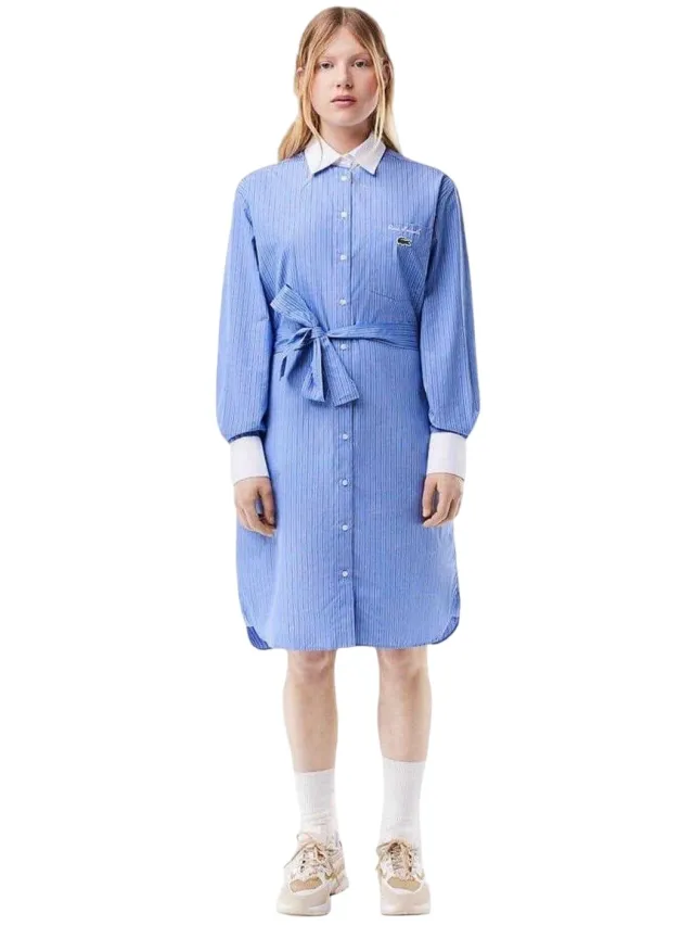 Lacoste Rene-shirtjurk voor dames (Perzisch Blauw)